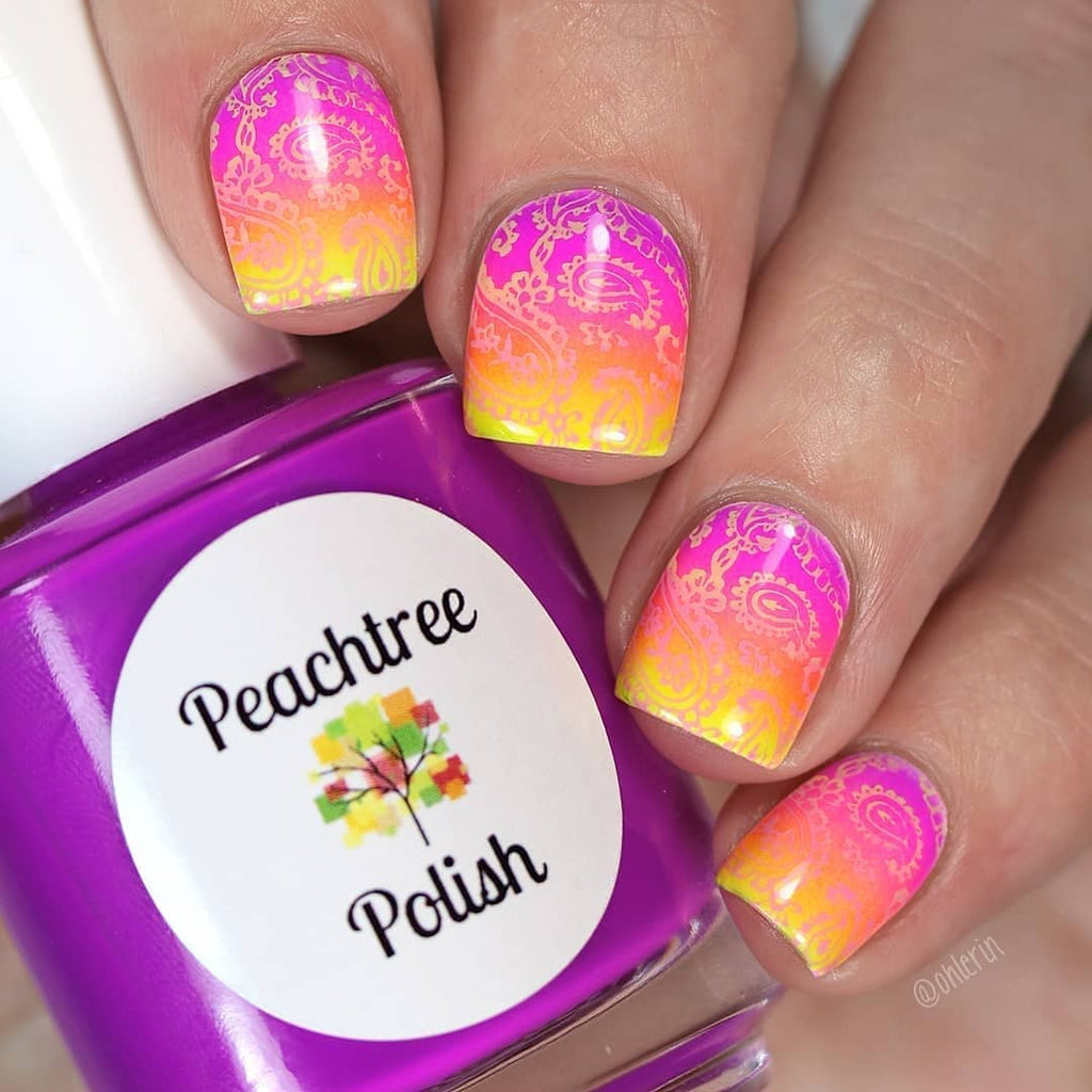 NAIL ART: Fiery Dry Brush Desert Mirage Nails - Prairie Beauty